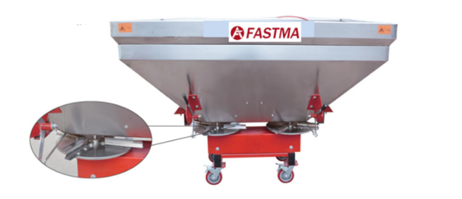 Granulær gødningsspreder i rustfrit stål